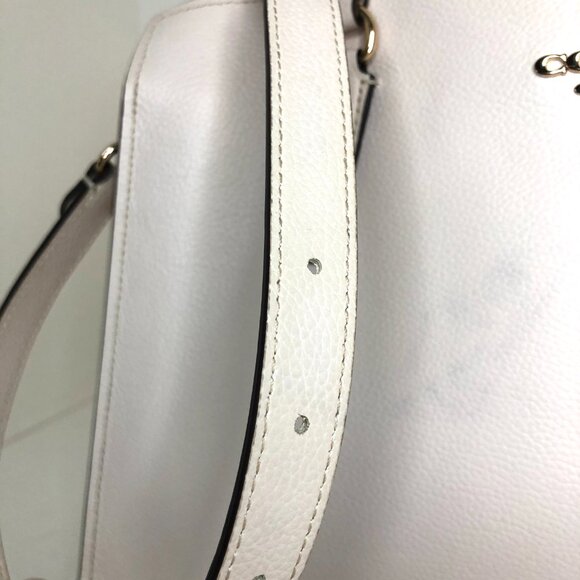 Coach Tatum Large Leather Carryall Tote Shoulder Bag Chalk (Cream) AUTHENTICATED - Picture 7 of 16